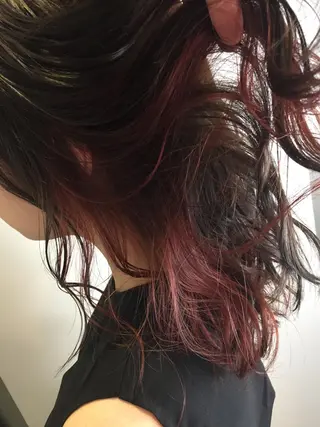 セミロング カラー 原宿サロン代表 デザインカラー伊藤卓のヘアスタイル