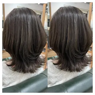 ミディアム カラー 村山 茉衣のヘアスタイル