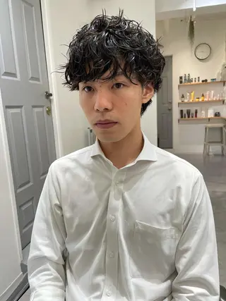 ショート パーマ メンズ 表参道【髪質改善】 宮嶋勇太のヘアスタイル