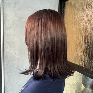 ミディアム カラー キタヤマ アオイのヘアスタイル