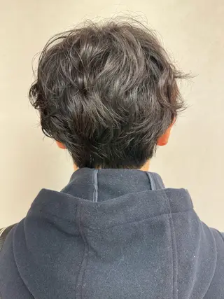 ショート パーマ メンズ パーマ/ハイトーン /吉田眞のヘアスタイル