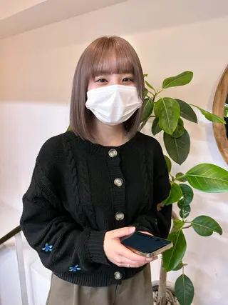 ショート カラー ネイル マツエク・マツパ アイブロウ Cinq所属・ハイライト🌟/ ボブ/豊田のヘアスタイル