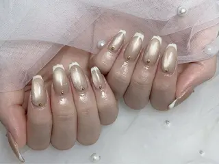 ネイル エツメ💅 長さだし🎀デザインのネイルデザイン