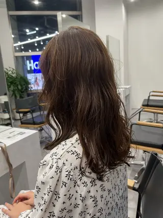 セミロング パーマ 門崎未依/レイヤー/ メンズカット🪿🌼のヘアスタイル