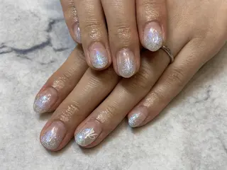 ネイル ネイルリボン 受付スタッフのネイルデザイン