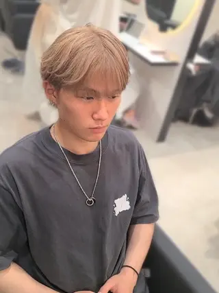 ミディアム メンズ カラー Lapis 名古屋駅前店所属・LEN名古屋/パーマ 海外ヘア/メンズ特化のヘアスタイル