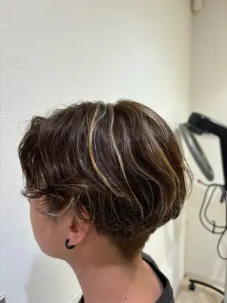 カラー パーマ メンズ 🌼丸みボブ🌼 ショート　柏木結太のヘアスタイル