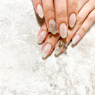 ネイル ゴテゴテ💙ワンホン リオナのネイルデザイン