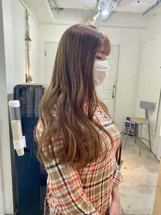 ロング カラー パーマ美容師 hanaのヘアスタイル