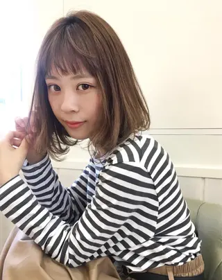 セミロング カラー 代表🎀 ふわモテ愛 され髪🩷yumiのヘアスタイル