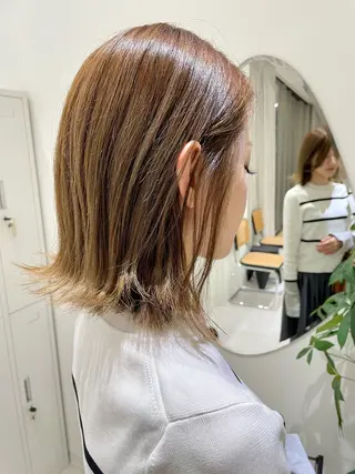 ミディアム カラー Zina 福岡天神所属・フェイスレイヤー/ 小顔/髪質改善　関のヘアスタイル