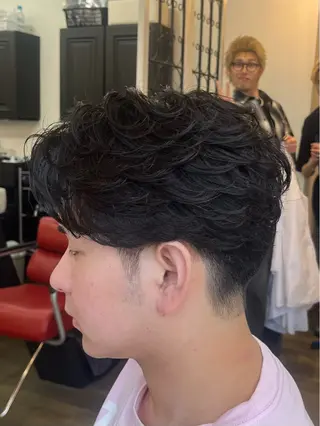 ショート パーマ メンズ 韓国風メンズ/毛流れ ヘアなら須田龍世のヘアスタイル