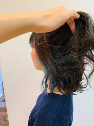 ミディアム カラー 髪質改善美容室Lust所属・美容室Lust💚 嶋崎　鷹のヘアスタイル