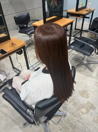 セミロング カラー ナチュラルカラー リタッチ　あんりのヘアスタイル
