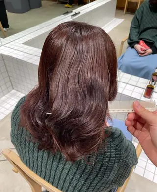 ミディアム カラー porto まなみのヘアスタイル