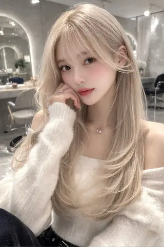 ロング カラー Sakuraෆ˚* 暗髪×まつパ🖤🥀のヘアスタイル