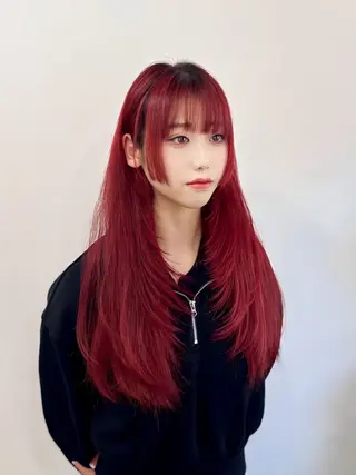 ロング カラー 韓国×髪質改善💊 似合わせ/武田涼のヘアスタイル