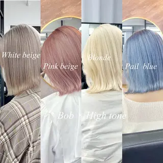 ショート カラー シールエクステ特化 ハイトーン、NANAのヘアスタイル