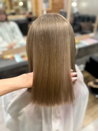 ミディアム カラー ハイトーン/エクステ 横浜/RIEのヘアスタイル