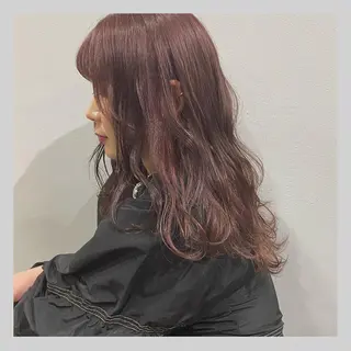 セミロング カラー 当日予約大歓迎💗 依田瑞希のヘアスタイル