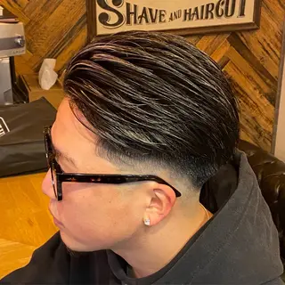 ショート カラー パーマ メンズ キッズ BARBER SHOP SUBARU men'sgrooming所属・下村 央志のヘアスタイル
