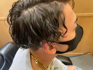 セミロング パーマ 中越 仁一郎のヘアスタイル