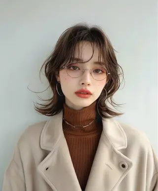 ミディアム パーマ 韓国レイヤーカット/ 美髪矯正/YUIのヘアスタイル