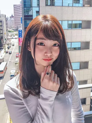 ロング カラー ヘアアレンジ 女性が憧れる ショート/角田愛和のヘアスタイル