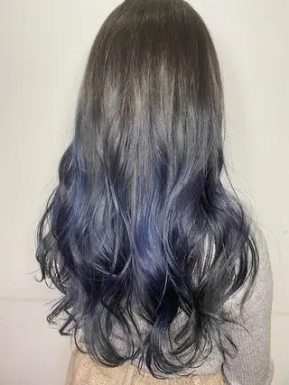 セミロング カラー AMI ウルフパーマ/メンズのヘアスタイル