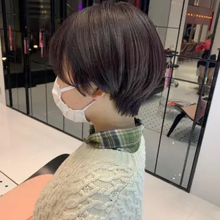 ショート カラー ハッシュカット/ハイ トーン/MANAMIのヘアスタイル