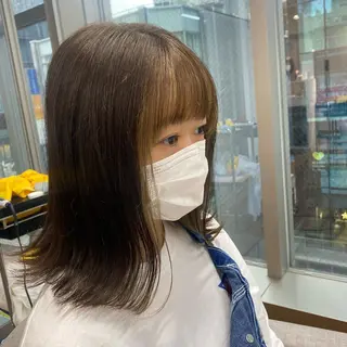 ミディアム カラー 大場 優のヘアスタイル