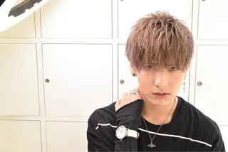 ショート カラー パーマ メンズ ［銀座］淡色 ラベンダー🫧大村のヘアスタイル