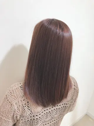 セミロング パーマ 梅木 潤【韓国ヘア/ 艶髪/透明感カラー】のヘアスタイル