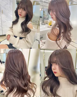 ロング カラー COA GINZA 空也/前髪/顔まわりのヘアスタイル