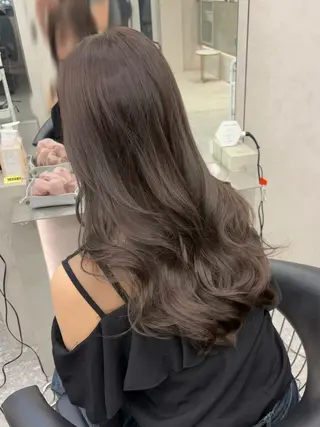 セミロング カラー ヘアアレンジ fumika🎀 ベージュのヘアスタイル