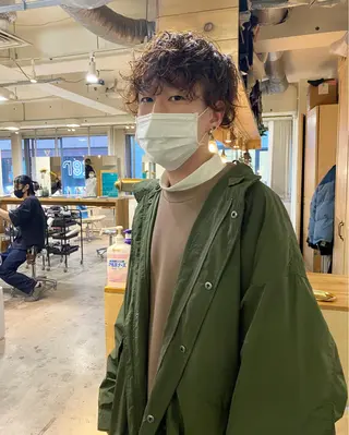 ショート パーマ メンズ パーマ美容師 hanaのヘアスタイル