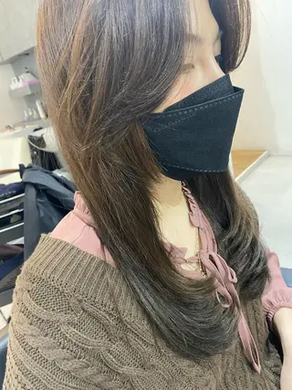 セミロング カラー 銀座⚜️【脱白髪染め 美髪矯正】トグチのヘアスタイル