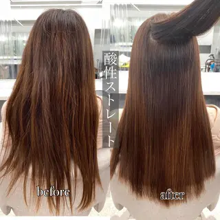 ロング 京都レイヤーカット/ 縮毛矯正/羽柴りくのヘアスタイル