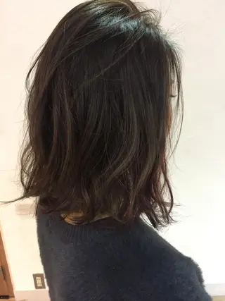ミディアム カラー ハットリ /北習志野のヘアスタイル