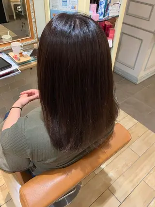 セミロング カラー 新宿/韓国レイヤー 髪質改善カラー/角所のヘアスタイル