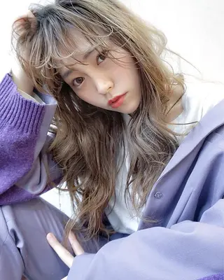 セミロング カラー ヘアアレンジ WATARU🔥／ 外国人風ハイライトのヘアスタイル