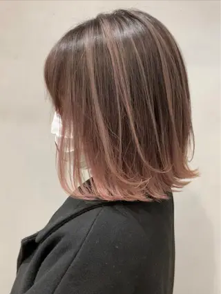 ミディアム カラー LUSTRE クロサワのヘアスタイル