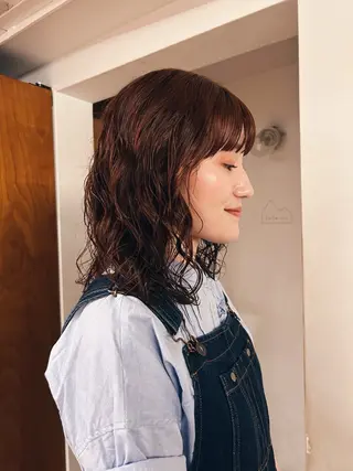 ミディアム パーマ 似合わせパーマ 🌼カンナのヘアスタイル