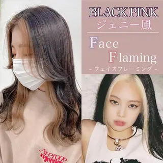 セミロング 韓国ヘア＆透けカラー keita🇰🇷のヘアスタイル