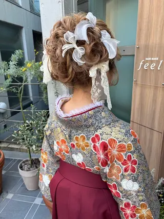 ヘアアレンジ レイヤーカット /透明感/千葉怜寿のヘアスタイル