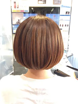 ショート ボブスタイル/ 透明感カラー/八幡のヘアスタイル