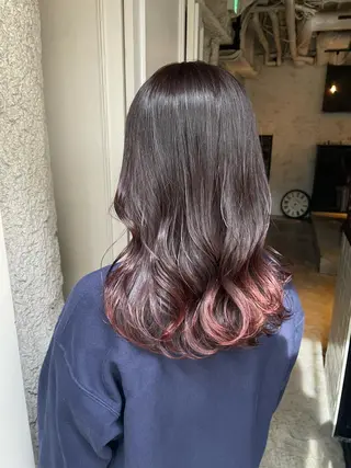 セミロング カラー 🤎艶髪×透明感🤎 【𝙔𝙐𝙕𝙐】のヘアスタイル