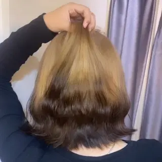 ミディアム ハイトーン/レイヤー カット/TAKEのヘアスタイル