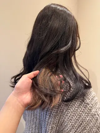 セミロング カラー ‎🤍江坂 ハヤシアヤナ‎🤍のヘアスタイル