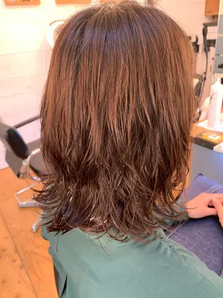 セミロング パーマ Lagom なかだのヘアスタイル